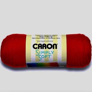 Caron Simply Soft Red Yarn
Fibre: High quality, 100% super soft acrylic.